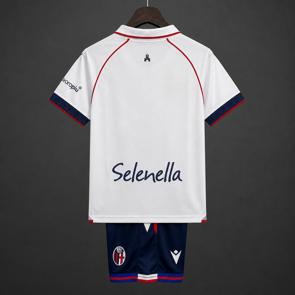 Kit Criança Bolonha FC 2026-27 Alternativo Branco