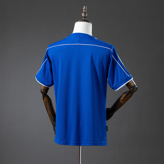 Camisola Brasil 1998 Alternativa Azul Versão Adepto