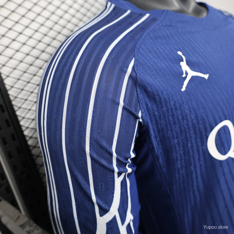 Camisola Manga Comprida FC Paris Saint-Germain 2024-25 Alternativa Azul Versão Jogador