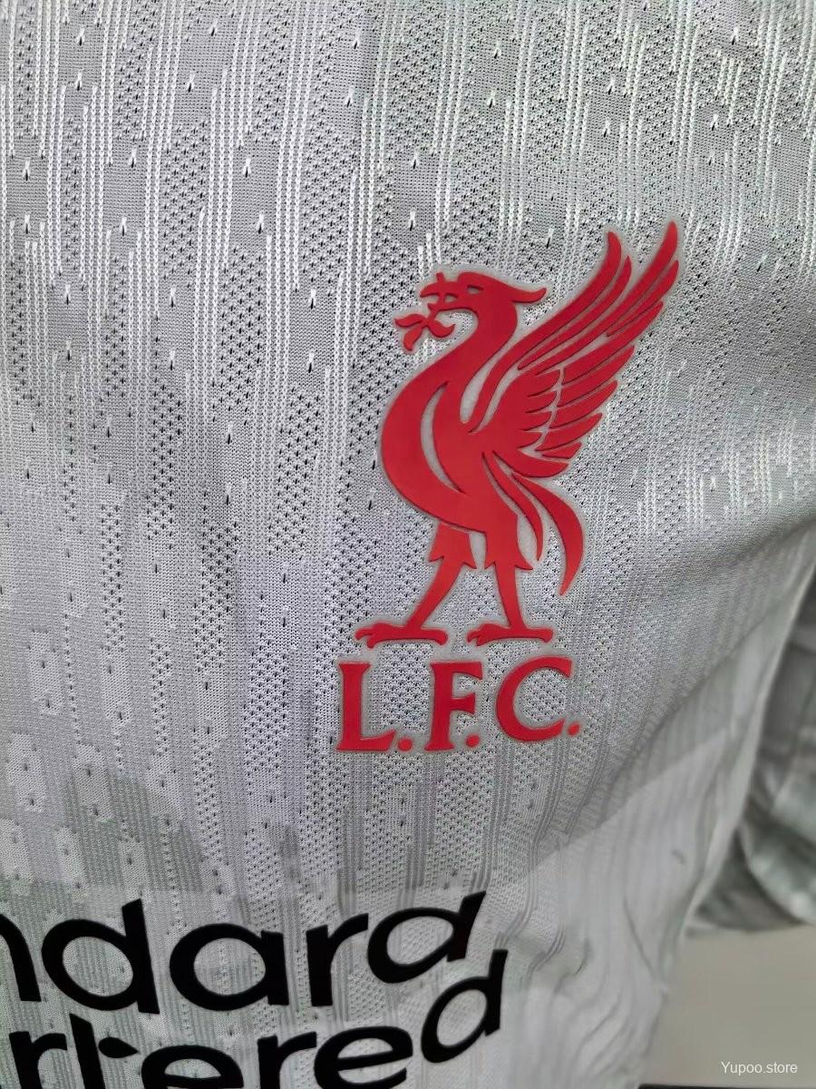 Camisola Manga Comprida LIV 2024-25 Alternativa Branca Versão Jogador