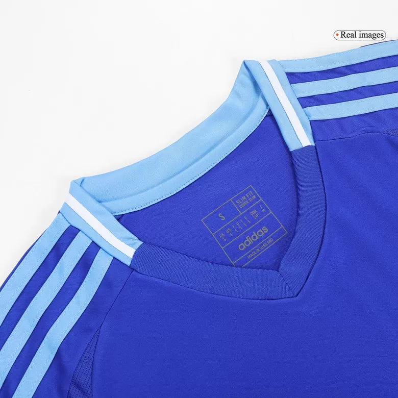 Camisola Argentina 2024 Alternativa Azul Versão Mulher