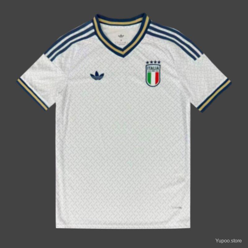 Camisola Italia 2025 Alternativa Branca Versão Adepto