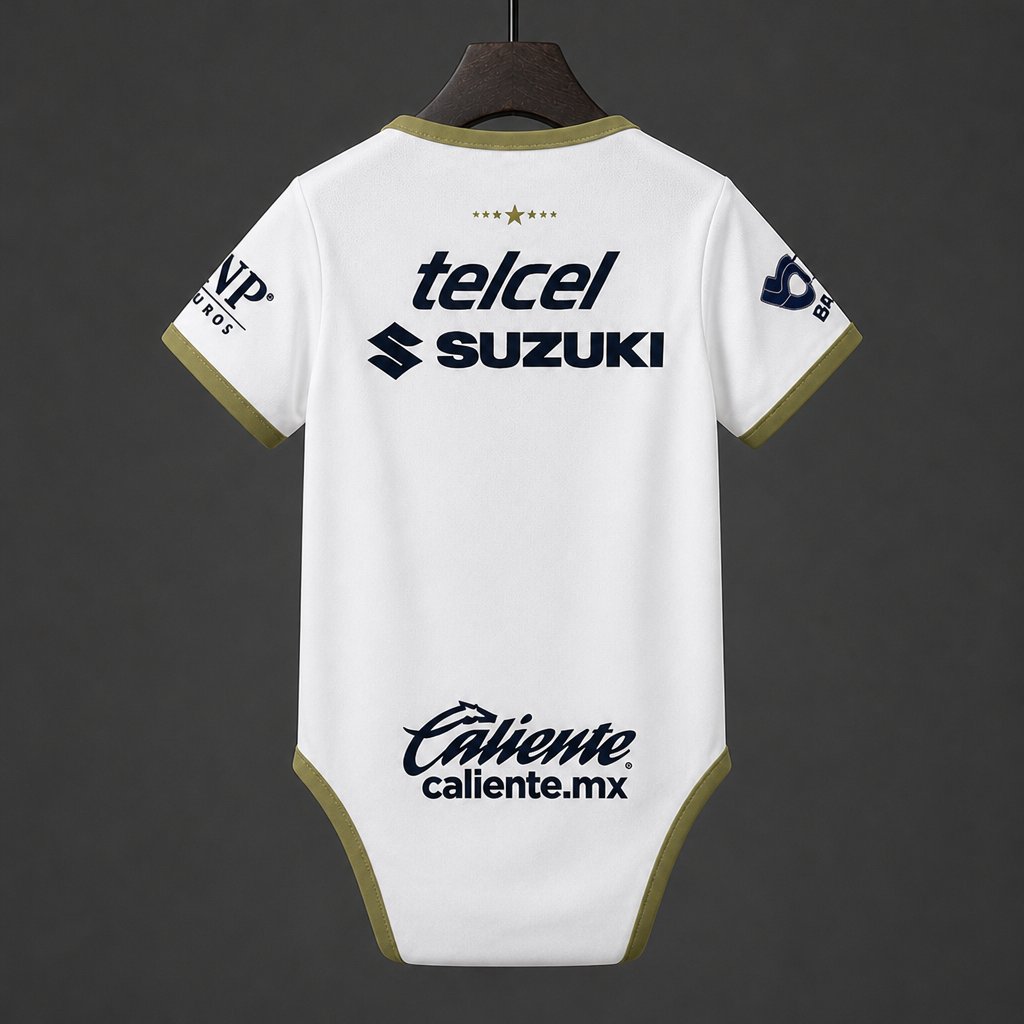 Body Bebé UNAM Pumas 2026-27 Alternativo Branco