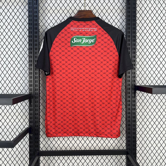 Camisola CD Palestino 2025-26 Alternativa Vermelha Versão Adepto