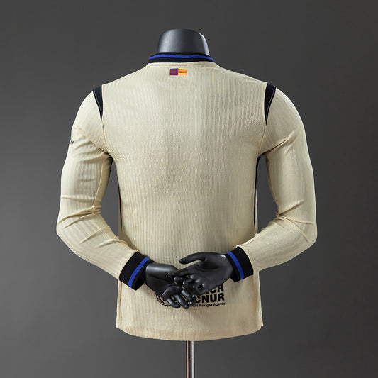 Camisola Manga Comprida FC Barcelona 2025-26 Alternativa Amarela Versão Jogador