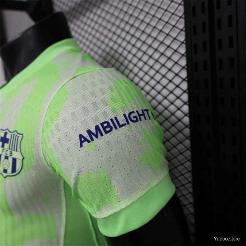 Camisola FC Barcelona 2024-25 Alternativa Verde Versão Jogador