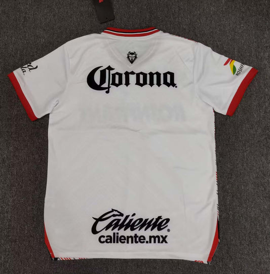 Camisola Deportivo Toluca 2024-25 Alternativa Branca Versão Adepto