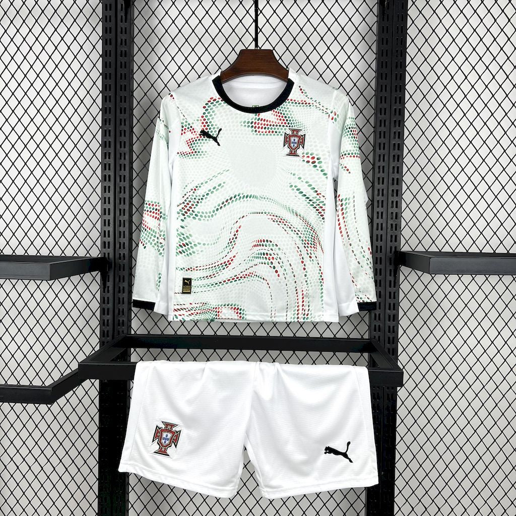 Kit Criança Manga Comprida Portugal 2025 Alternativo