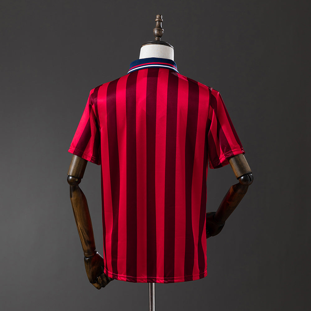 Camisola Inglaterra 1998 Alternativa Vermelha Versão Adepto