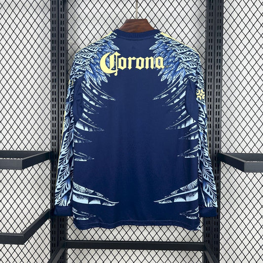 Camisola Manga Comprida CF America 2025-26 Alternativa Azul Versão Adepto