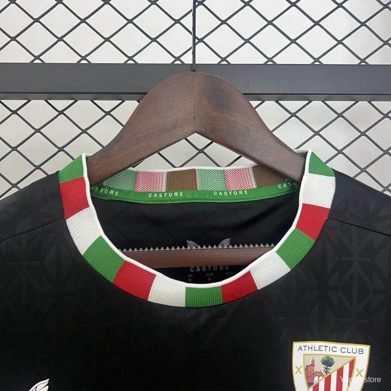 Camisola Athletic Club Bilbao 2024-25 Alternativa Preta Versão Adepto