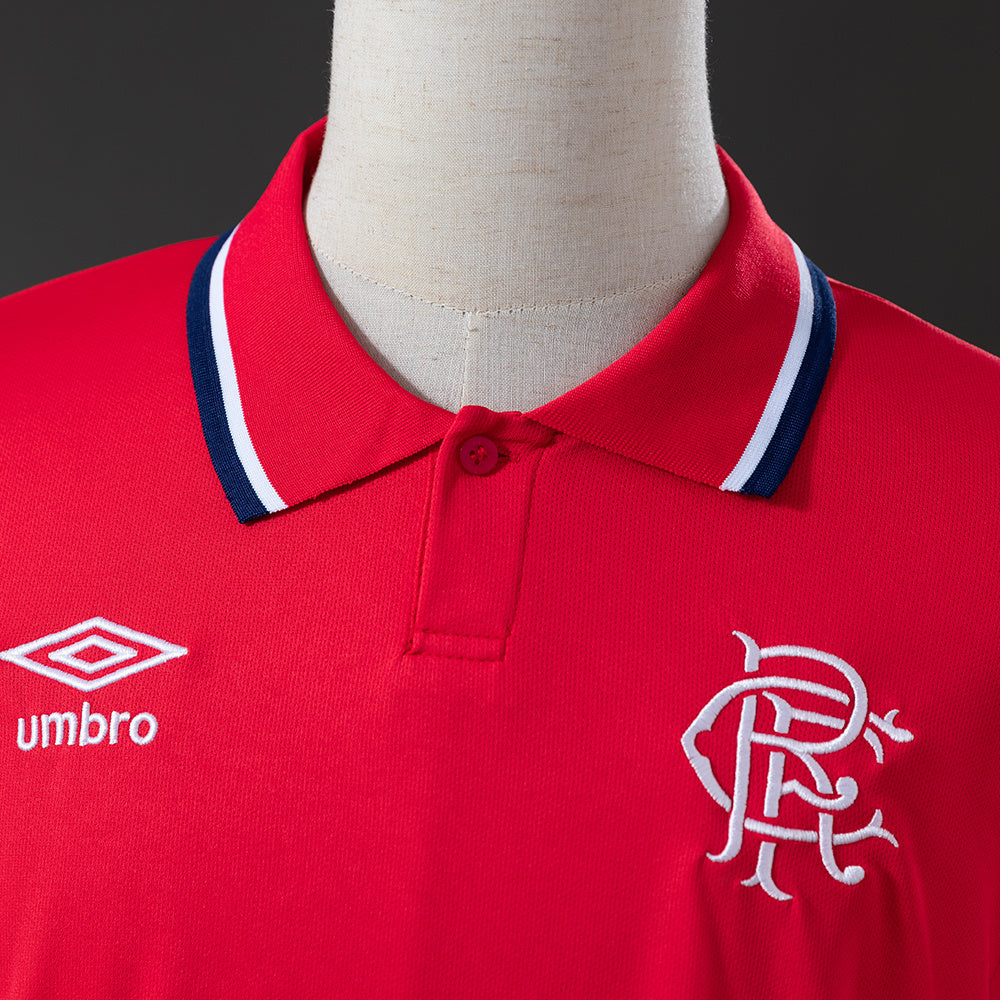 Camisola Rangers FC 2025-26 Alternativa Vermelha Versão Adepto