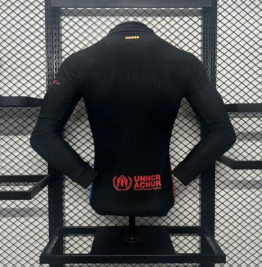 Camisola Manga Comprida FC Barcelona 2024-25 Alternativa Preta Versão Jogador