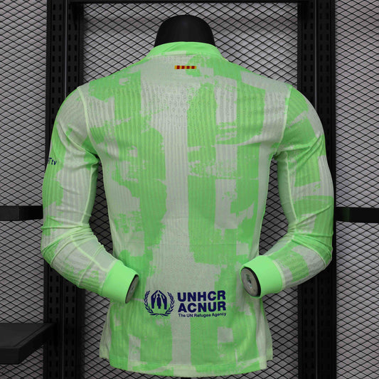 Camisola Manga Comprida FC Barcelona 2024-25 Alternativa Verde Versão Jogador