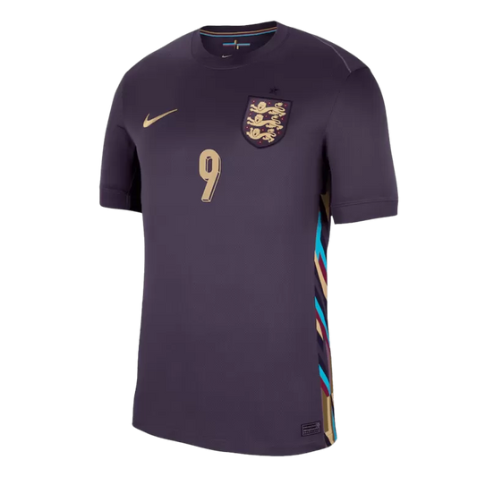 Camisola Inglaterra 2024 Alternativa Azul Versão Adepto KANE #9