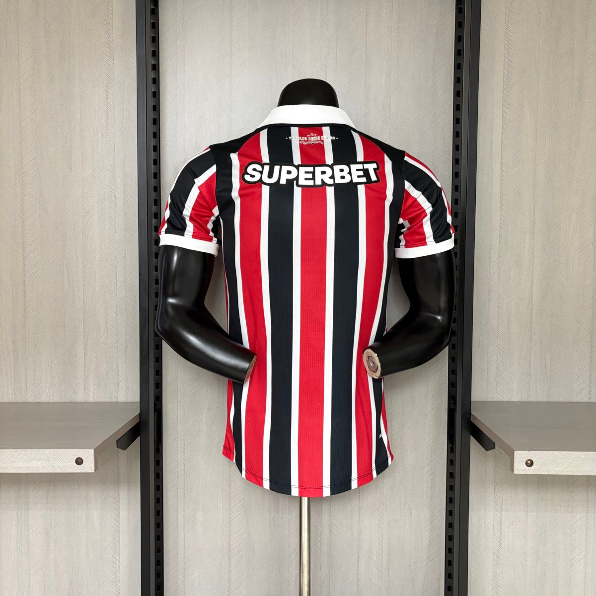 Camisola São Paulo FC 2026-27 Alternativa Riscas Versão Jogador Todos Patrocinadores