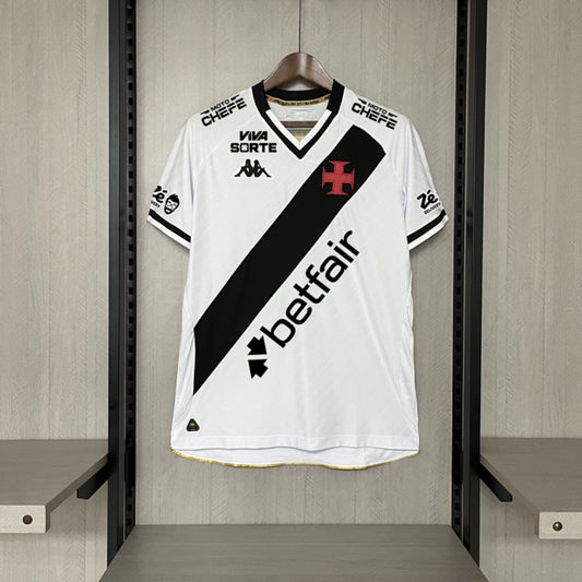 Camisola Vasco da Gama 2025-26 Alternativa Branca Versão Adepto Todos Patrocinadores COUTINHO #11