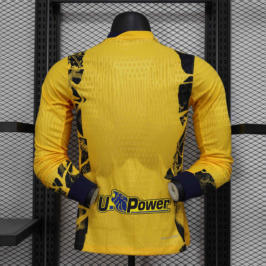 Camisola Manga Comprida Inter Milão 2024-25 Alternativa Amarela Versão Jogador