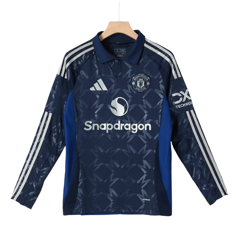 Camisola Manga Comprida M-United 2024-25 Alternativa Azul Versão Adepto