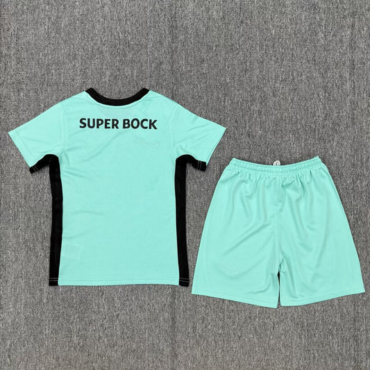 Kit Criança SCP 2025-26 Alternativo Verde Claro (Entrega Imediata)