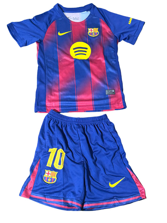 Kit Criança FC Barcelona 2025-26 Principal LAMINE YAMAL #10 (Entrega Imediata)
