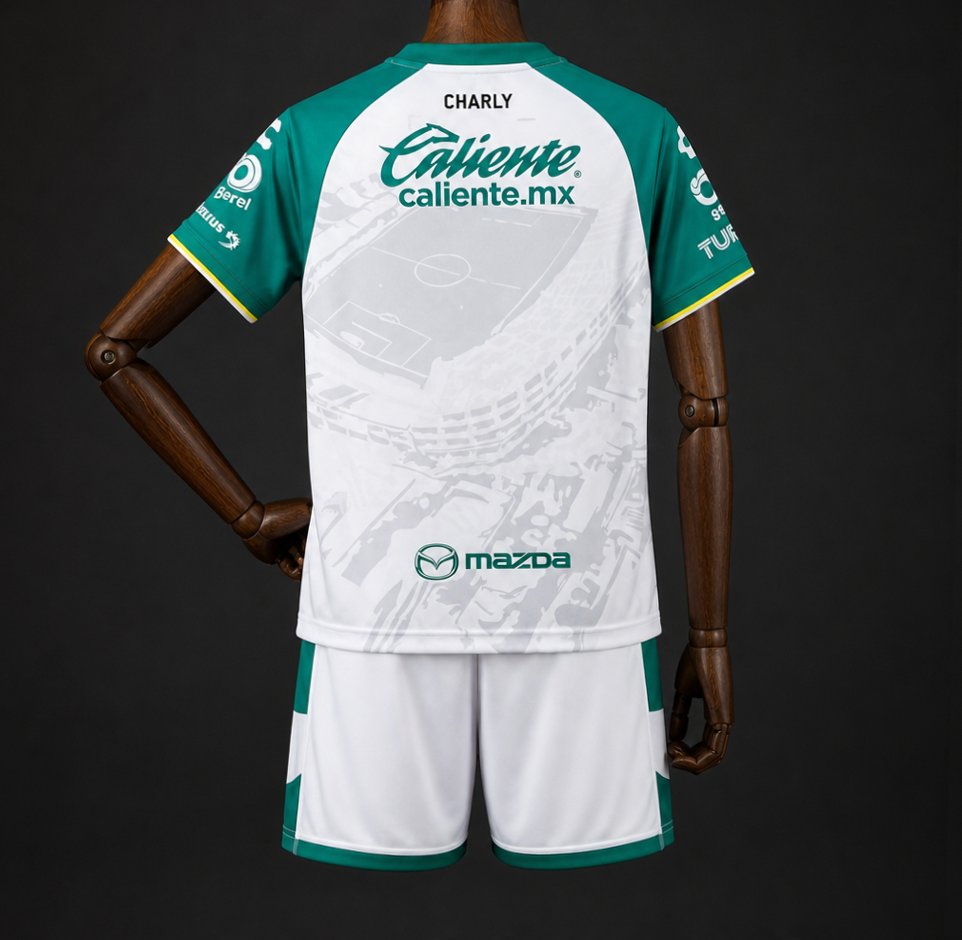 Kit Criança Club Leon 2026-27 Alternativo Branco