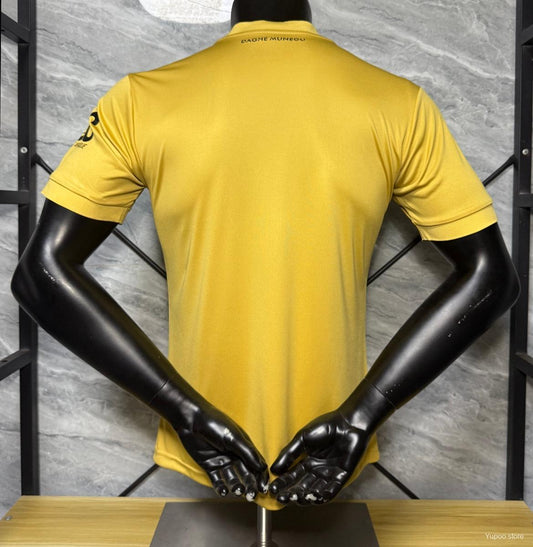 Camisola AS Monaco 2025-26 Alternativa Amarela Versão Jogador