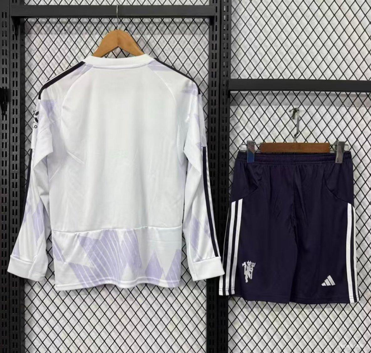 Kit Criança Manga Comprida M-United 2025-26 Alternativo