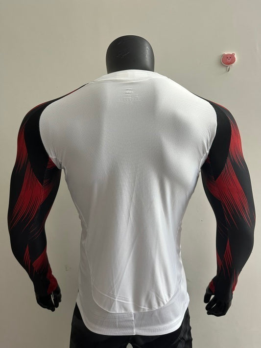 Camisola Manga Comprida CR Flamengo 2025-26 Alternativa Branca Versão Jogador