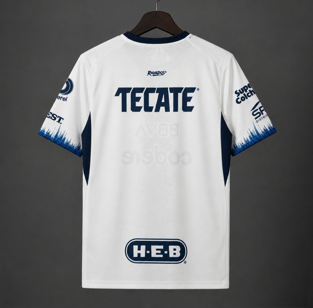 Camisola CF Monterrey 2026-27 Alternativa Branca Versão Adepto