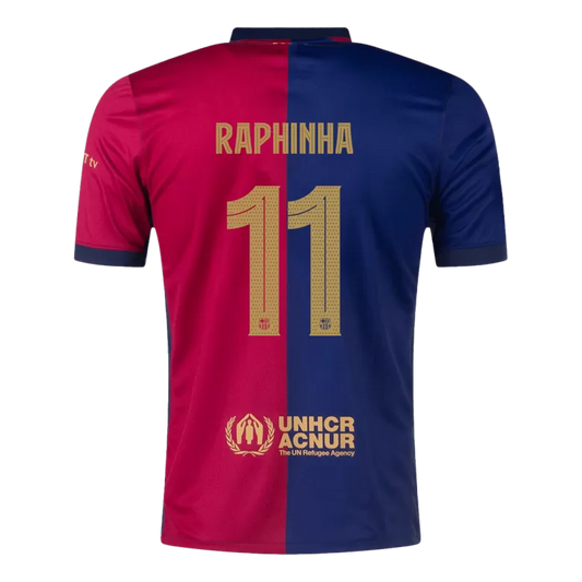 Camisola FC Barcelona 2024-25 Principal UCL Versão Adepto RAPHINHA #11