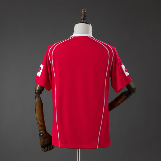 Camisola Real Saragoça 2004-05 Alternativa Vermelha Versão Adepto