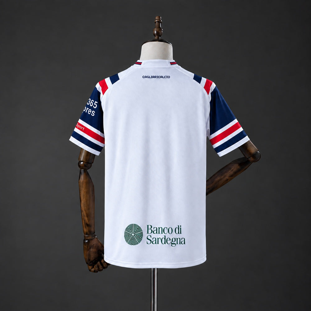 Camisola Cagliari 2026-27 Alternativa Branca Versão Adepto