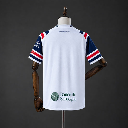 Camisola Cagliari 2026-27 Alternativa Branca Versão Adepto