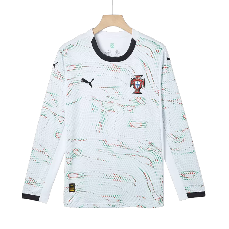 Camisola Manga Comprida Portugal 2025 Alternativa Branca Versão Adepto