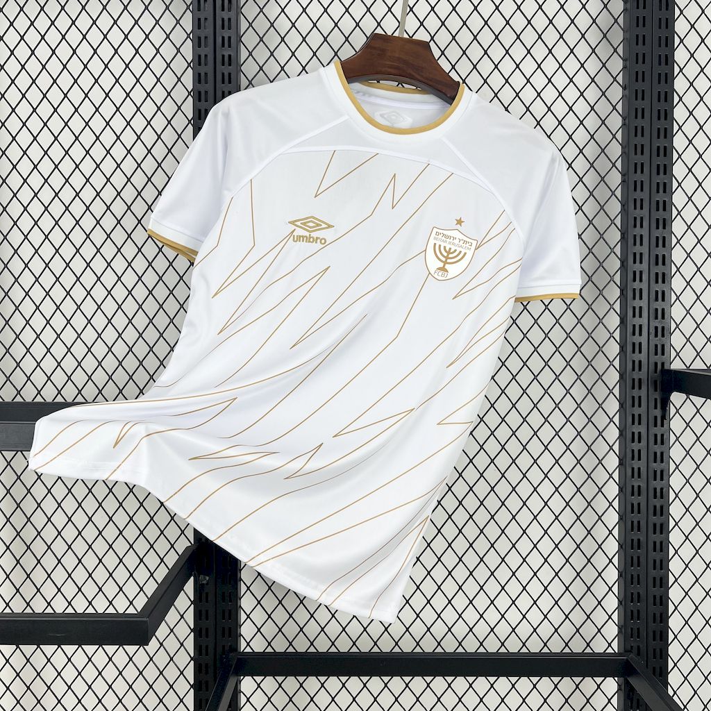 Camisola Beitar Jerusalem 2024-25 Alternativa Branca Versão Adepto