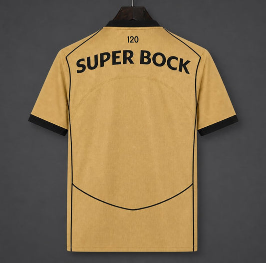 Camisola S.C.P. 2026-27 Alternativa Amarela Lisa Versão Adepto