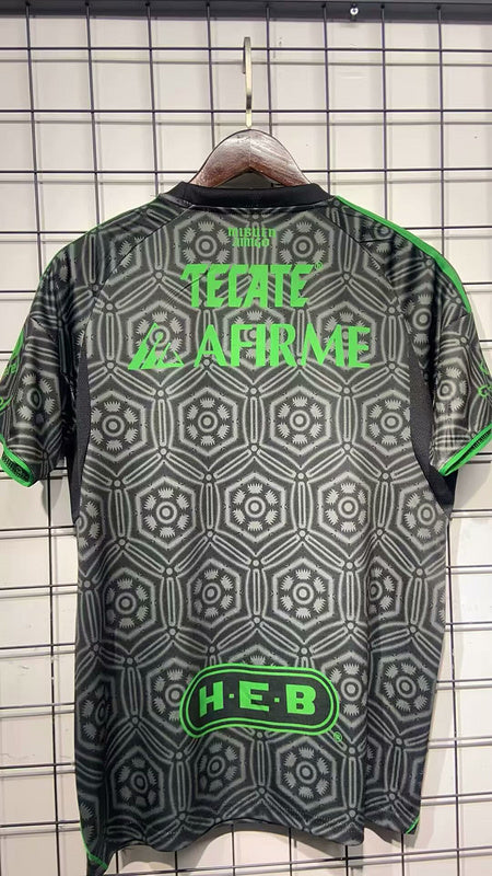 Camisola Tigres UANL 2025-26 Alternativa Preta Versão Adepto