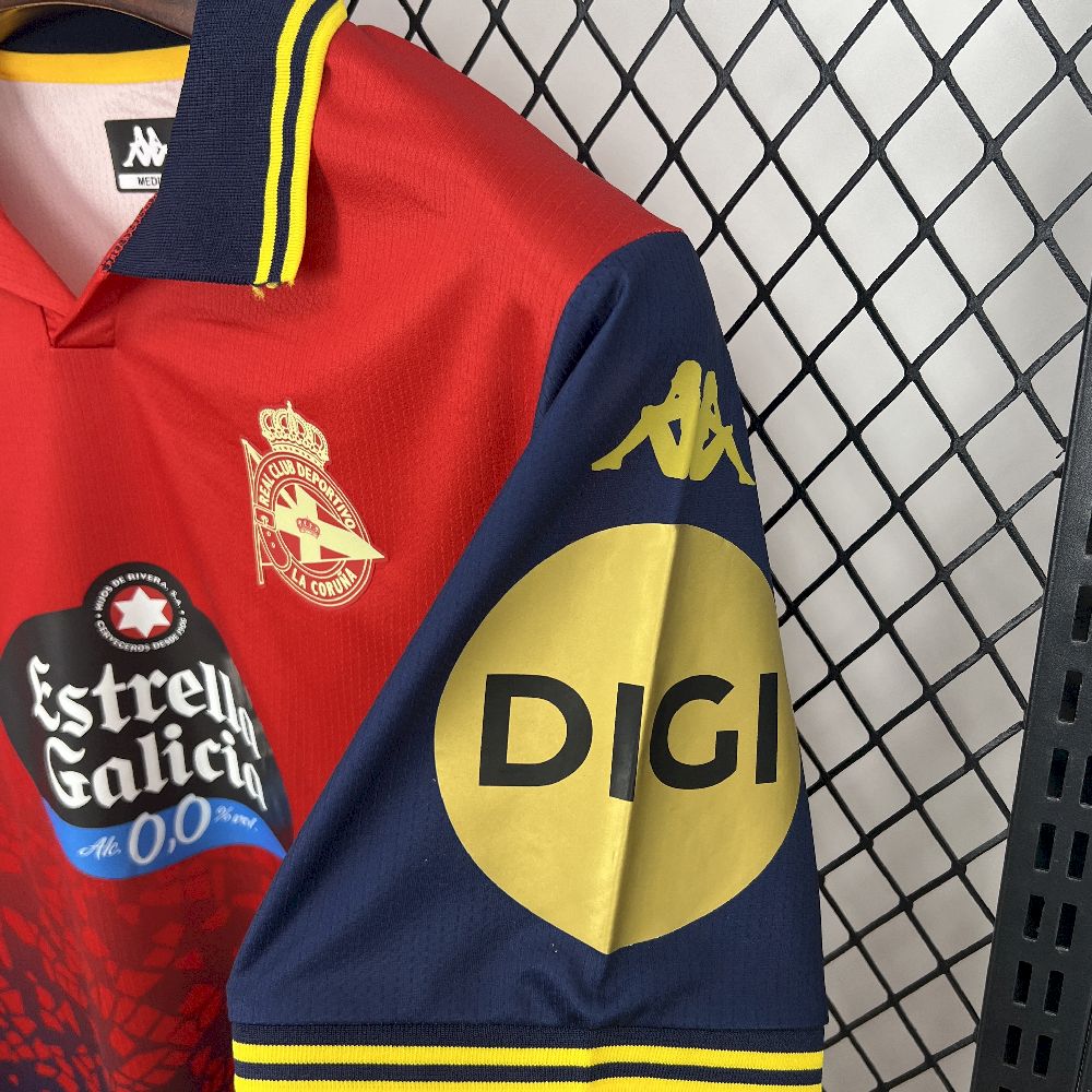 Camisola RC Deportivo de Corunha 2025-26 Alternativa Vermelha Versão Adepto