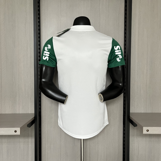 Camisola SE Palmeiras 2025-26 Alternativa Branca Versão Jogador Todos Patrocinadores