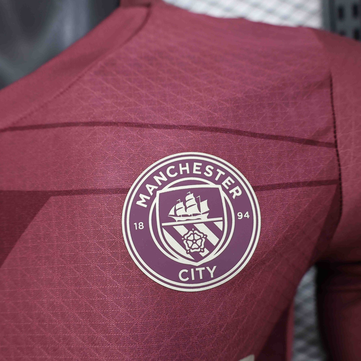 Camisola Manga Comprida MCI 2024-25 Alternativa Vermelha Versão Jogador