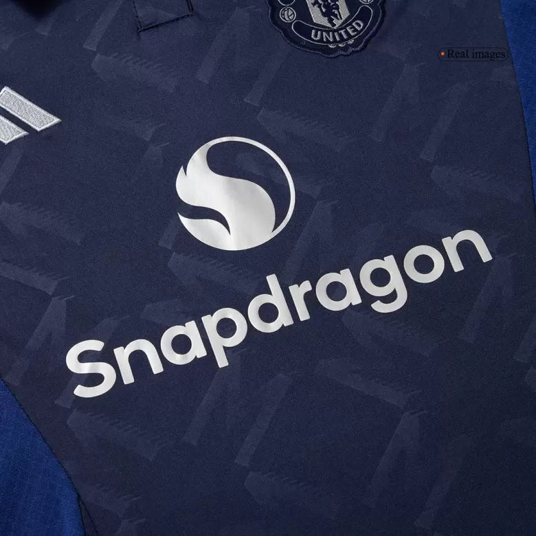 Camisola M-United 2024-25 Alternativa Azul Versão Mulher