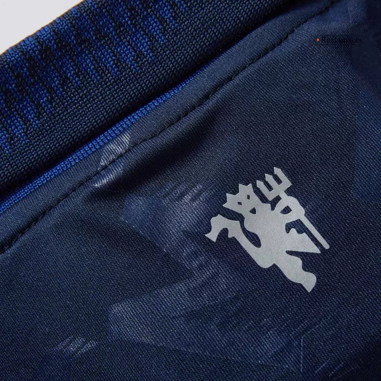Camisola Manga Comprida M-United 2024-25 Alternativa Azul Versão Adepto