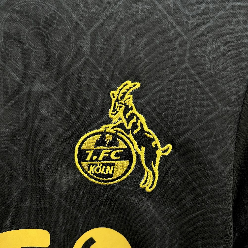 Camisola 1.FC Koln 2025-26 Alternativa Preta Versão Adepto