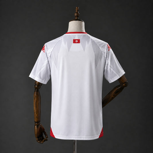 Camisola Tunisia 2026 Alternativa Branca Versão Adepto