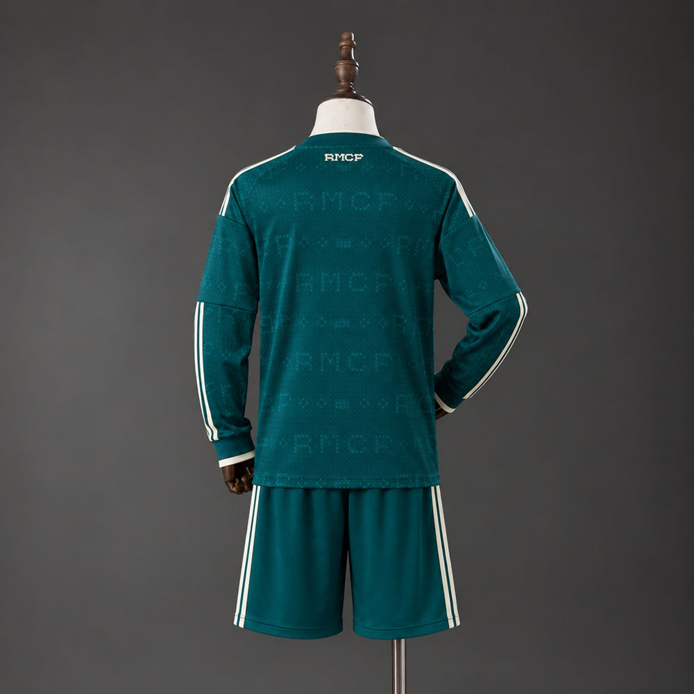 Kit Criança Manga Comprida Real Madrid CF 2026-27 Alternativo Verde