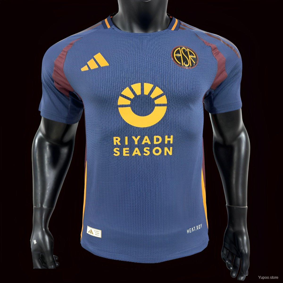 Camisola AS Roma 2024-25 Alternativa Azul Versão Jogador