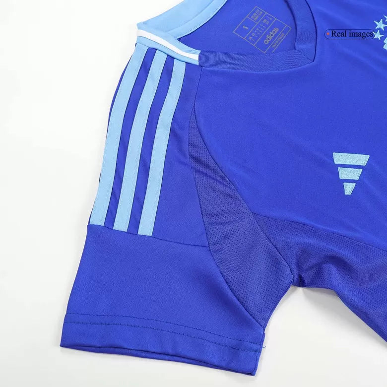 Camisola Argentina 2024 Alternativa Azul Versão Mulher