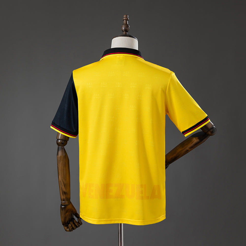 Camisola Venezuela 1998 Alternativa Amarela Versão Adepto
