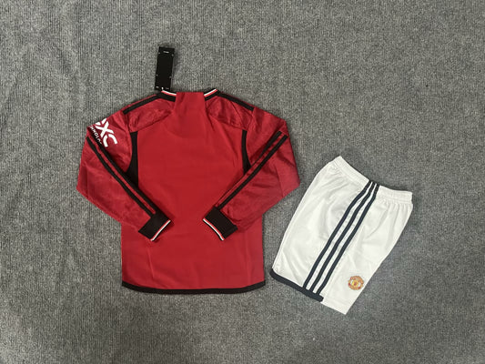 Kit Criança Manga Comprida M-United 2023-24 Principal